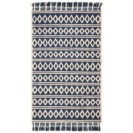Safavieh 3 x 5 ft. Sahara 400 Rectanglar Area Rug Blue & Beige SAH425M-3